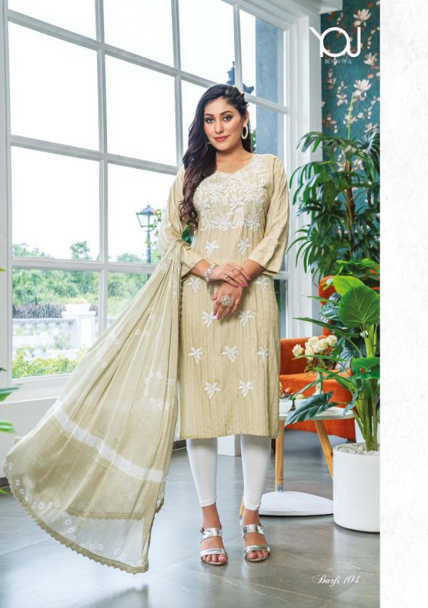 Wanna Barfi Rayon Designer Viscose Embroidery Ready made Suit